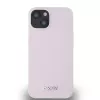 DKNY DKHMP14SSMCHLP Funda rígida de silicona líquida con logo metálico MagSafe para iPhone 13/14/15 6,1