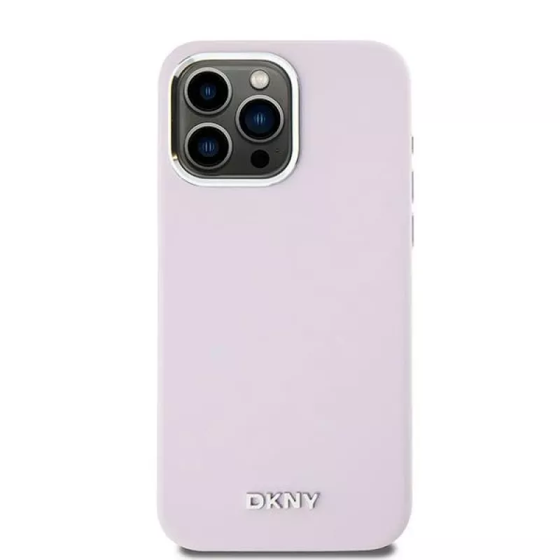 DKNY DKHMP15XSMCHLP Funda rígida de silicona líquida con MagSafe para Apple iPhone 15 Pro Max 6,7