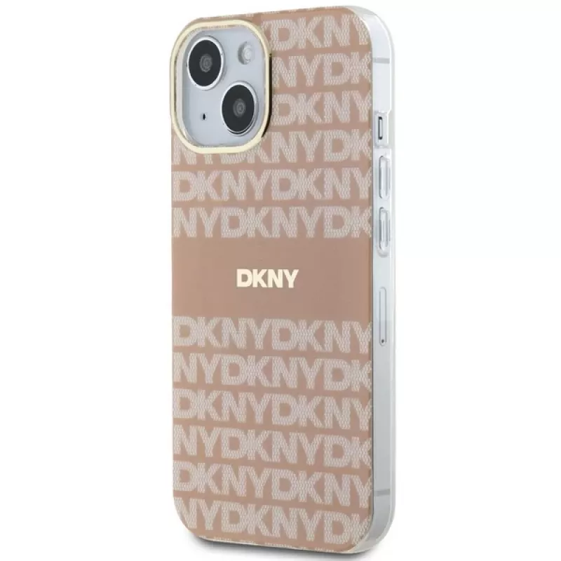 DKNY DKHMP14SHRHSEP Funda rígida IML Mono & Stripe MagSafe para Apple iPhone 14 / 15 / 13 6,1