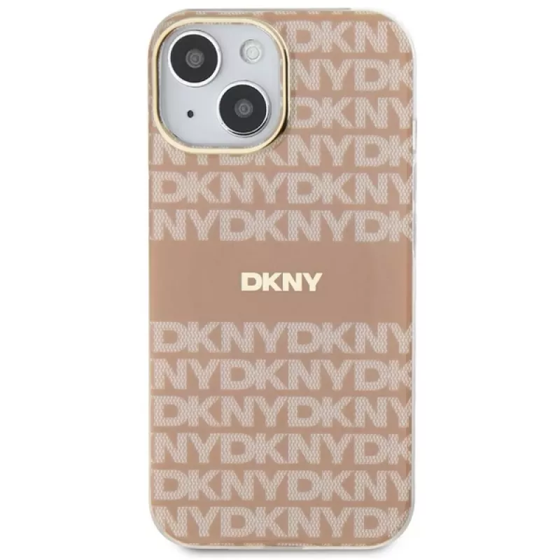 DKNY DKHMP14SHRHSEP Funda rígida IML Mono & Stripe MagSafe para Apple iPhone 14 / 15 / 13 6,1