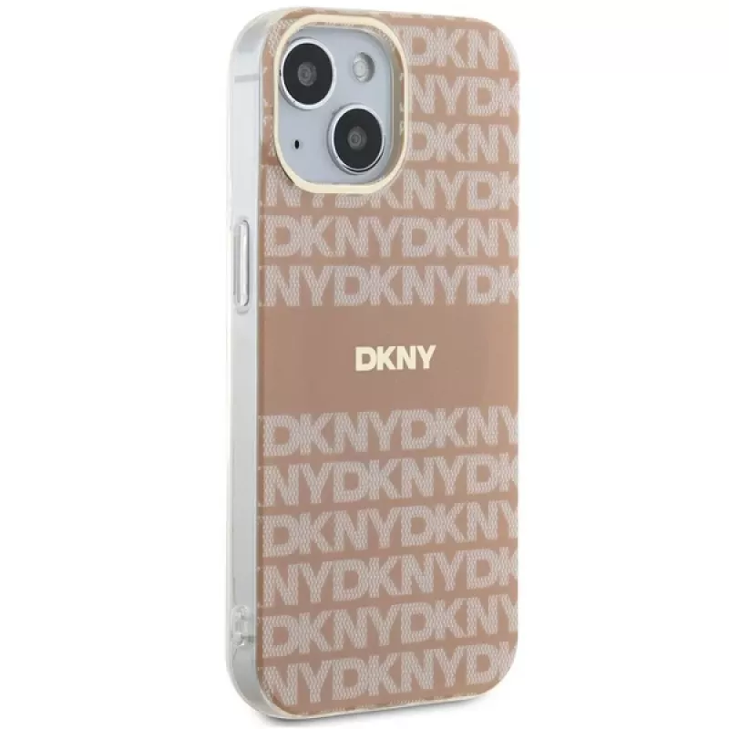 DKNY DKHMP14SHRHSEP Funda rígida IML Mono & Stripe MagSafe para Apple iPhone 14 / 15 / 13 6,1