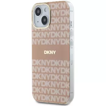 DKNY DKHMP15SHRHSEP Funda rígida IML Mono & Stripe MagSafe para iPhone 15/14/13 6,1