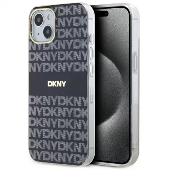 DKNY DKHMP14SHRHSEK Funda rígida IML Mono & Stripe para iPhone 14/15/13 6,1