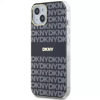 DKNY DKHMP14SHRHSEK Funda rígida IML Mono & Stripe para iPhone 14/15/13 6,1
