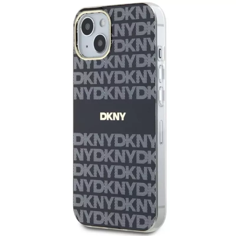 DKNY DKHMP14SHRHSEK Funda rígida IML Mono & Stripe para iPhone 14/15/13 6,1
