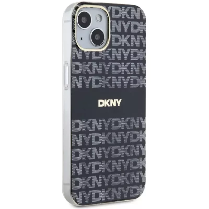 DKNY DKHMP14SHRHSEK Funda rígida IML Mono & Stripe para iPhone 14/15/13 6,1