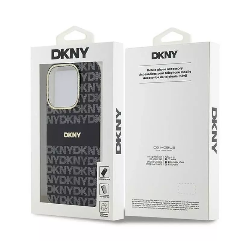 DKNY DKHMP14XHRHSEK Funda rígida IML Mono & Stripe MagSafe para iPhone 14 Pro Max 6,7