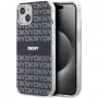 DKNY DKHMP15MHRHSEK Funda rígida para iPhone 15 Plus / 14 Plus 6,7 inch negra IML Mono & Stripe MagSafe