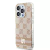 DKNY DKHMP13LHCPTSP Funda rígida para Apple iPhone 13 Pro / 13, rosa Checkered Mono Pattern & Printed Stripes, MagSafe