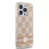 DKNY DKHMP13XHCPTSP Funda rígida para Apple iPhone 13 Pro Max 6,7 inch rosa Checkered Mono Pattern & Printed Stripes MagSafe