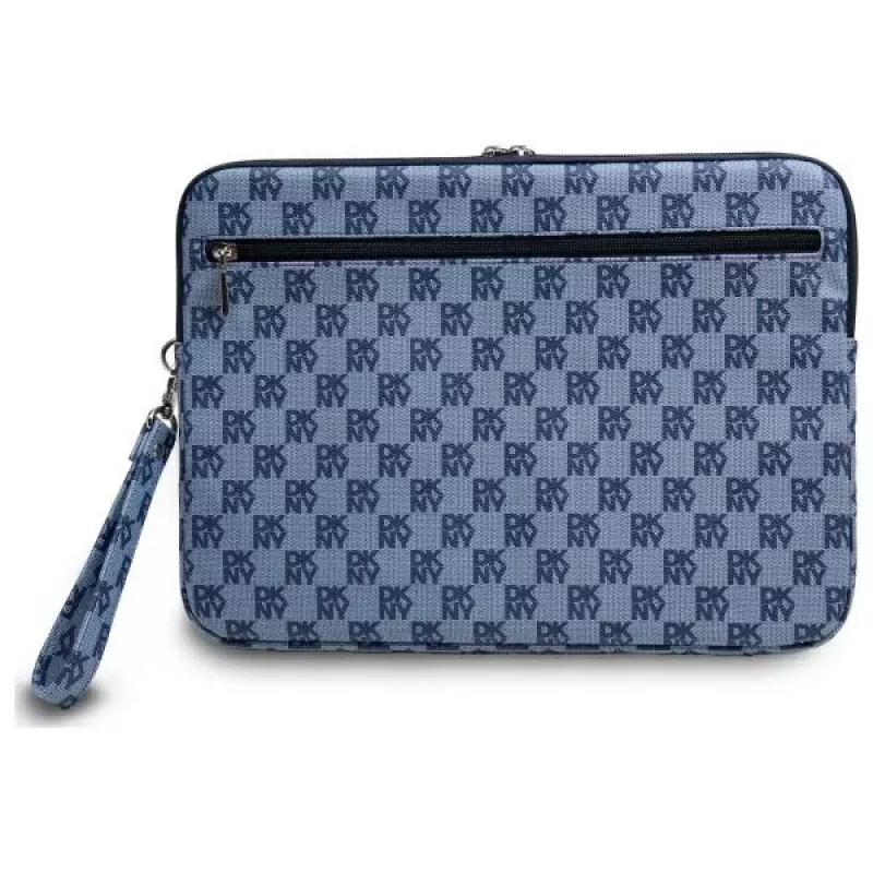 DKNY Funda DKCS14PVSHLB 14 inch azul Checkered Pattern con Printed Stripes funda para portátil