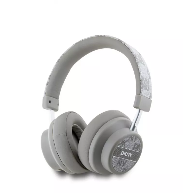 DKNY Checkered Pattern Auriculares Bluetooth over-ear inalámbricos V5.3 beige