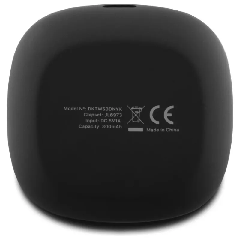 DKNY DKTWS3DNYAK auriculares intraurales Bluetooth TWS con estuche de carga, acabado de goma mate, negros