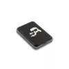 Karl Lagerfeld Batería externa inalámbrica 5000mAh 15W MagSafe negra Karl & Choupette Head Pin KF002166
