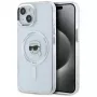 KARL LAGERFELD Funda IML Metal Karl Head MagSafe para Apple iPhone 15 Plus blanca