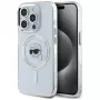 KARL LAGERFELD Funda IML Metal Karl Head MagSafe para Apple iPhone 15 Pro, blanca