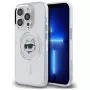 Karl Lagerfeld KLHMP13LHLSCHH iPhone 13 Pro 6.1 funda rígida IML Metal Choupette Head MagSafe blanca