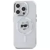 Karl Lagerfeld KLHMP15LHLSCHH Funda rígida IML Metal Choupette Head MagSafe para iPhone 15 Pro 6,1
