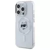 Karl Lagerfeld KLHMP15XHLSCHH Funda rígida IML Metal Choupette Head MagSafe para iPhone 15 Pro Max 6,7
