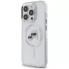 Karl Lagerfeld KLHMP14LHLSKCH Funda rígida IML Metal Karl & Choupette Head MagSafe para iPhone 14 Pro 6,1