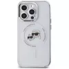 Karl Lagerfeld KLHMP14LHLSKCH Funda rígida IML Metal Karl & Choupette Head MagSafe para iPhone 14 Pro 6,1