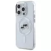 Karl Lagerfeld KLHMP15XHLSKCH Funda rígida IML Metal Karl & Choupette Head MagSafe para iPhone 15 Pro Max 6,7