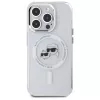 Karl Lagerfeld KLHMP15XHLSKCH Funda rígida IML Metal Karl & Choupette Head MagSafe para iPhone 15 Pro Max 6,7