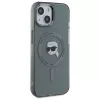 Karl Lagerfeld KLHMP15SHLSKIK Funda rígida IML Metal Karl Head MagSafe para Apple iPhone 15 6,1