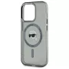 Karl Lagerfeld KLHMP15XHLSKIK Funda rígida IML Metal Karl Head MagSafe para iPhone 15 Pro Max 6,7 inch negra