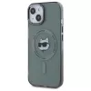 Karl Lagerfeld KLHMP15SHLSCHK Funda rígida IML Metal Choupette Head MagSafe para iPhone 15 6,1