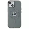 Karl Lagerfeld KLHMP15SHLSCHK Funda rígida IML Metal Choupette Head MagSafe para iPhone 15 6,1