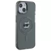 Karl Lagerfeld KLHMP15SHLSCHK Funda rígida IML Metal Choupette Head MagSafe para iPhone 15 6,1