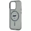 Karl Lagerfeld KLHMP15LHLSCHK Funda rígida IML Metal Choupette Head MagSafe para iPhone 15 Pro 6,1