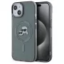 Karl Lagerfeld KLHMP15SHLSKCK Funda rígida IML Metal Karl & Choupette Head MagSafe para Apple iPhone 15 6,1