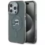 Karl Lagerfeld KLHMP15LHLSKCK Funda rígida IML Metal Karl & Choupette Head MagSafe para iPhone 15 Pro 6,1