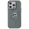 Karl Lagerfeld KLHMP15LHLSKCK Funda rígida IML Metal Karl & Choupette Head MagSafe para iPhone 15 Pro 6,1
