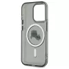 Karl Lagerfeld KLHMP15LHLSKCK Funda rígida IML Metal Karl & Choupette Head MagSafe para iPhone 15 Pro 6,1