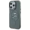 Karl Lagerfeld KLHMP15XHLSKCK Funda rígida IML Metal Karl & Choupette Head MagSafe para iPhone 15 Pro Max 6,7 inch negra