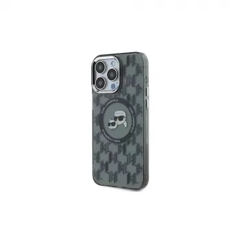 Karl Lagerfeld KLHMP15LHMCKMHK Funda IML Monogram Karl & Choupette Head MagSafe para iPhone 15 Pro 6,1