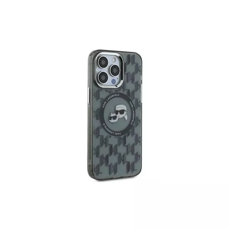 Karl Lagerfeld Funda IML Monogram Karl & Choupette Head MagSafe para iPhone 15 Pro Max 6,7
