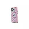 Karl Lagerfeld KLHMP15LHMCKMHP Funda trasera IML Monogram Karl & Choupette Head MagSafe para iPhone 15 Pro 6,1