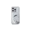 Karl Lagerfeld KLHMP15LLGKCSGH Funda rígida Liquid Glitter Karl & Choupette Head MagSafe transparente para iPhone 15 Pro 6,1 inch