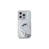Karl Lagerfeld KLHMP15XLGKCSGH Funda rígida Liquid Glitter Karl & Choupette Head MagSafe transparente para iPhone 15 Pro Max 6,7