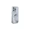 Karl Lagerfeld KLHMP15XLGKCSGH Funda rígida Liquid Glitter Karl & Choupette Head MagSafe transparente para iPhone 15 Pro Max 6,7