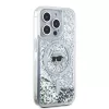 Karl Lagerfeld KLHMP15XLGKISGH Funda rígida Liquid Glitter Karl Head MagSafe transparente para iPhone 15 Pro Max 6,7