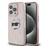 Karl Lagerfeld KLHCP14LHKLPCHP Funda rígida IML Choupette Head & Monogram rosa para Apple iPhone 14 Pro 6,1