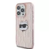 Karl Lagerfeld KLHCP14LHKLPCHP Funda rígida IML Choupette Head & Monogram rosa para Apple iPhone 14 Pro 6,1