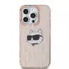 Karl Lagerfeld KLHCP14LHKLPCHP Funda rígida IML Choupette Head & Monogram rosa para Apple iPhone 14 Pro 6,1