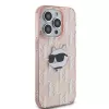 Karl Lagerfeld KLHCP14LHKLPCHP Funda rígida IML Choupette Head & Monogram rosa para Apple iPhone 14 Pro 6,1