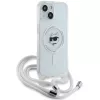 Karl Lagerfeld KLHMP14SHCCHNT Funda rígida IML Choupette Head & Cord MagSafe transparente para iPhone 14 / 13 / 15 6,1